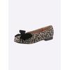 Ballerina HEINE, Damen, Gr. 35, beige (beige, schwarz), Textil, modisch, Schuhe