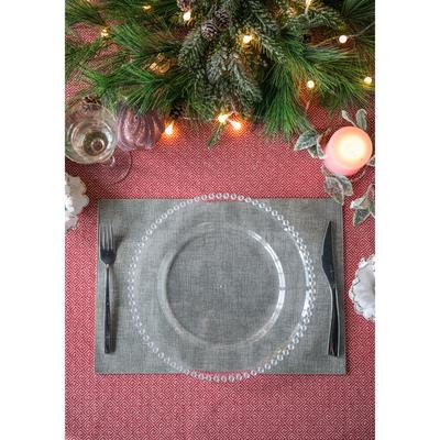 8 Pack Plastic Charger Plate, D13"