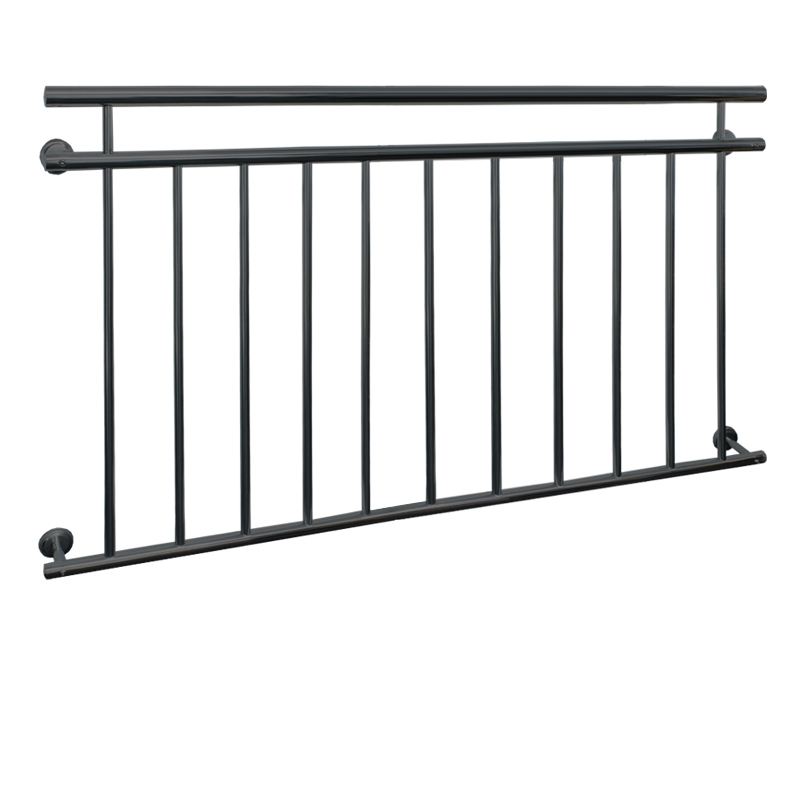 ECD Germany Französischer Balkon 90x156 cm Anthrazit matt | 11 Stäbe, Stahl pulverbeschichtet, Fenstergitter Image