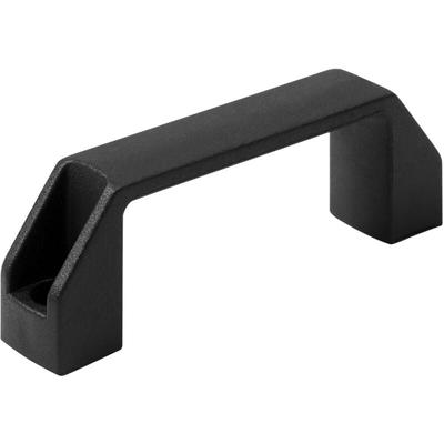 Schwarzer Kunststoff-Schubladengriff mit 90 mm und 8,9 cm Lochabstand Image