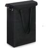 Schmaler Wäschekorb mit Deckel (schwarz) – 45 l – großer, atmungsaktiver und faltbarer, schmaler