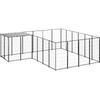 Hundezwinger Schwarz 8,47 m² Stahl - Vidaxl
