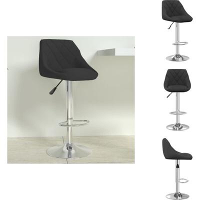 Barhocker Schwarz Samt - Barhocker - Tresenhocker - Thekenhocker - Barstuhl Image
