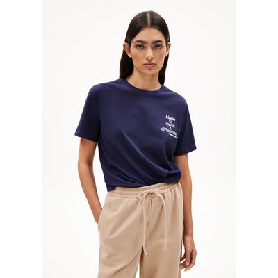 LUALAA DIFFERENCE - Frauen Regular Fit T-Shirt - blau (Größe: S) Image