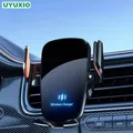 UYUXIO Caricabatteria da auto wireless con morsetto manuale 15 Supporto per telefono da auto con presa d'aria a ricarica rapida per iPhone Samsung Telefono Android