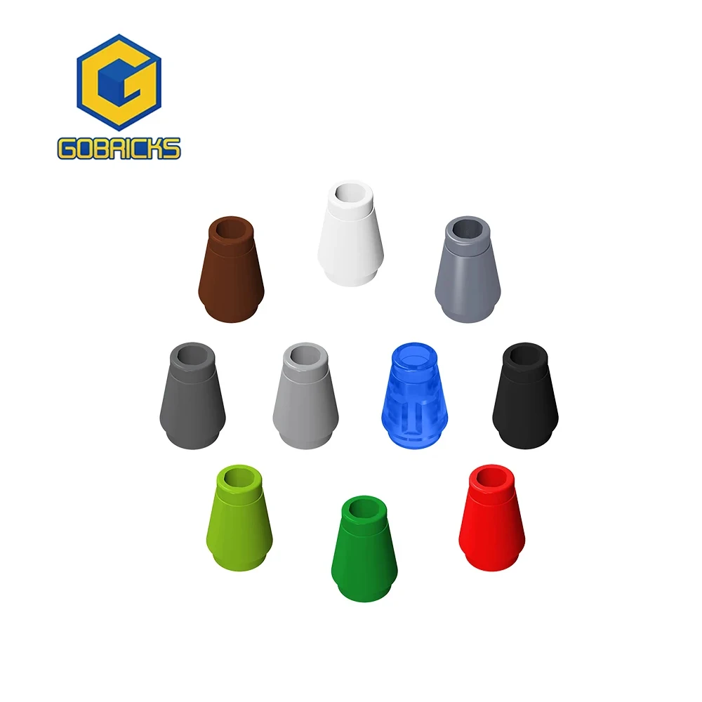 Gobricks MOC Kegel 1x1 Top Groove Brick Kompatibel mit 4589 6188 59900 64288 Bausteine Teile DIY pädagogische Teile Spielzeug Image