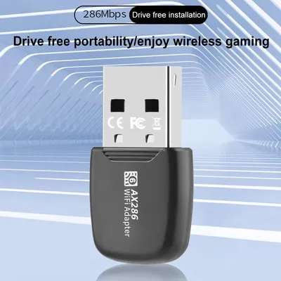 USB WiFi 6 Adapter Mini USB WiFi Card Adapter 2.4GHz 286.8Mbps Wireless Network Receiver For PC Laptop Windows 7 10 11
