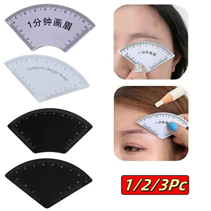 1/2/3Pcs Schnelle Zeichnung Augenbraue Design Herrscher Microblading Mapping Werkzeug Gestaltung Permanent Make-Up Zeichnung Guide herrscher Tattoo Image