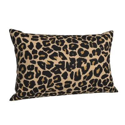 Leopardenmuster, traditionelle Farben, rechteckiger Kissenbezug, Kissenbezug, Polyester-Dekor, Bett, Heimkomfort, Wurfkissen Image