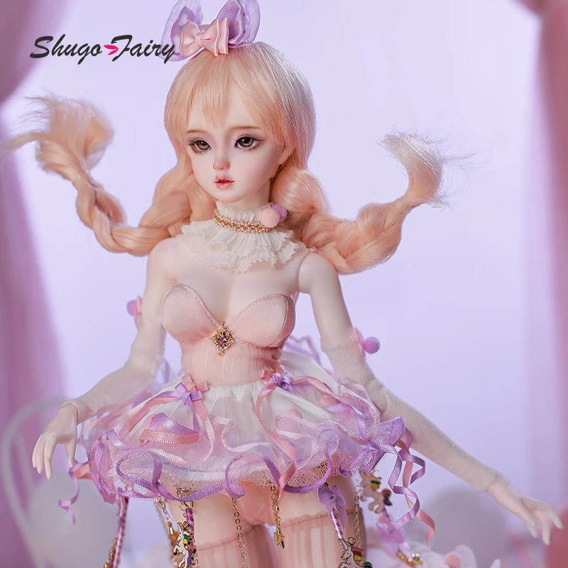 Bariy Bjd Puppe 1/4 Fullset Große Brust Ballerina Spielzeug Harz Kugelgelenk Puppen Magnetische und Abnehmbare Rock Shuga Fee