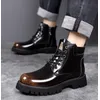Genuine Leather Motorcycle Boots High Top Mens Casual Shoes Versatile Classics Male Ankle Boots Warm Winter Footwear