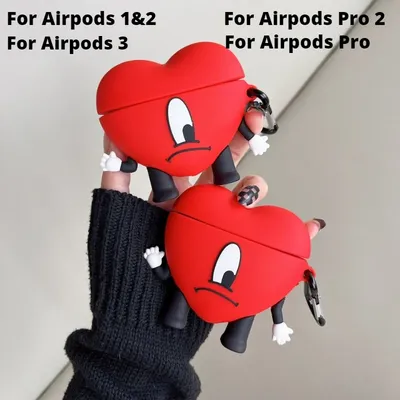 Neue Cartoon niedlichen 3d schlechten Hasen für Airpods Pro/Pro 2 Fall für Airpods 1 2 3 drahtlose Bluetooth-Kopfhörer schützen Abdeckung Image