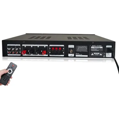 600 W HiFi-Verstärker, 5-Kanal-Digital-FM-USB-Stereoverstärker, Vollverstärker mit Fernbedienung für HiFi, Heimkino Image