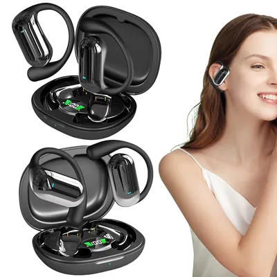 Bluetooth-kompatible 5.3-AI-Übersetzungs-Ohrhörer, langlebige Übersetzer-Kopfhörer, offene Ohr-Kopfhörer für Reisen und Unternehmen Image