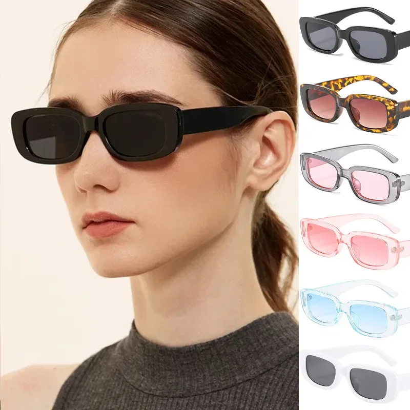 NEUE Mode Vintage Sonnenbrille Frauen Retro Rechteck Sonnenbrille Weibliche Ins Beliebte Bunte Quadratische Brillen Image