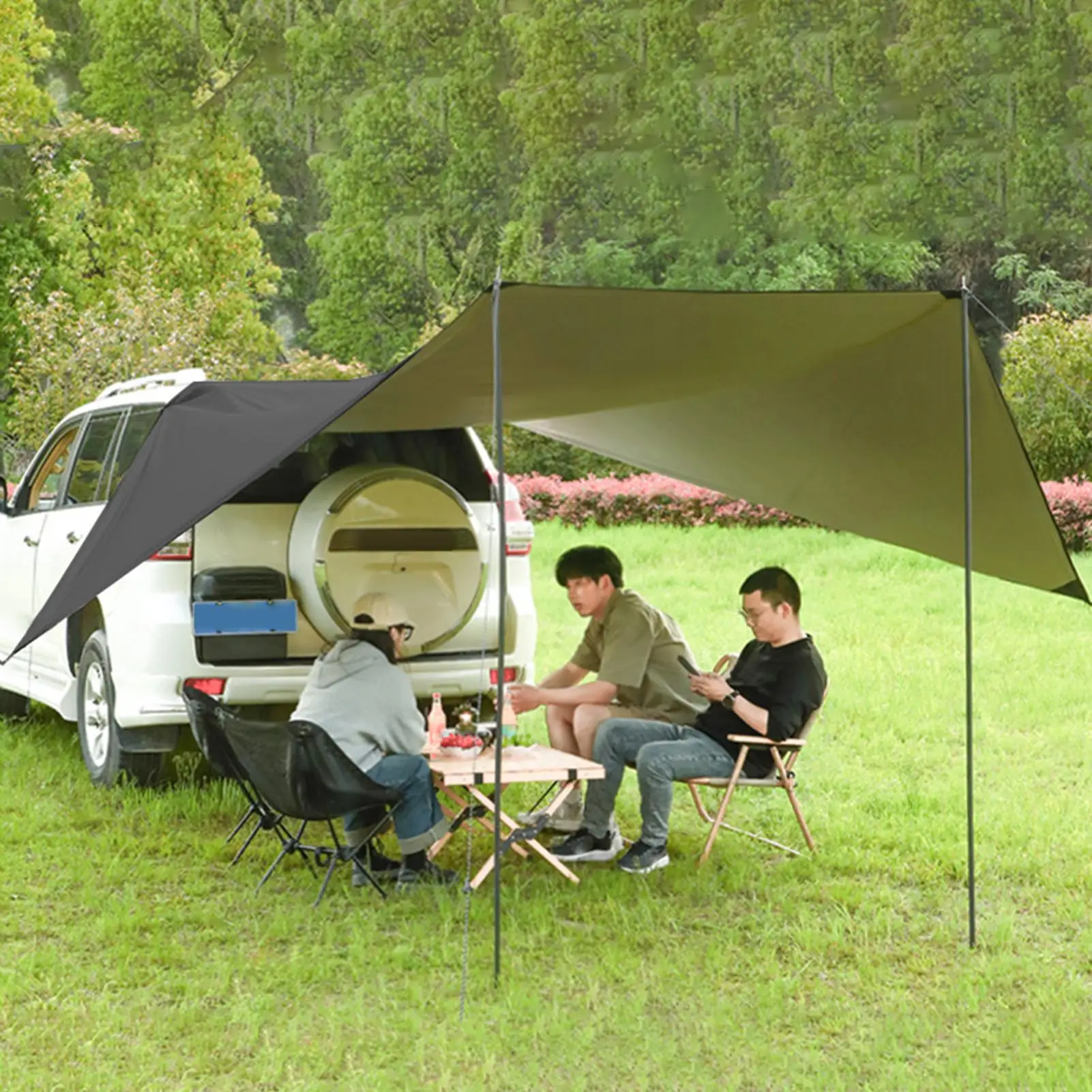 Markise für Auto, Auto-Seitenmarkise, wasserdichtes Schattenzelt, Sonnenschutz, Baldachin für Outdoor, Automobil, SUV, Limousinen, LKW, Busse, Van Image