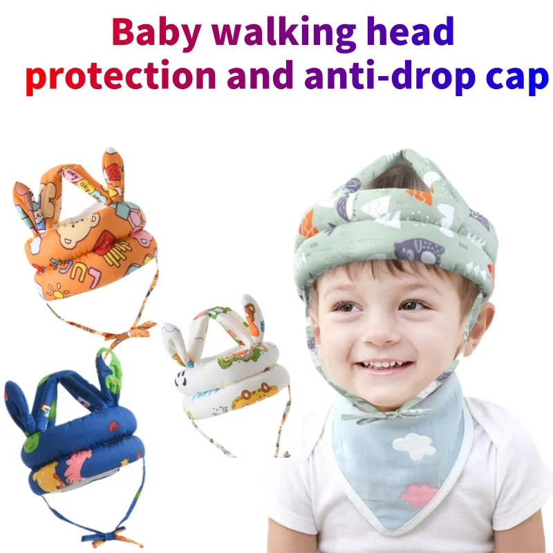 Baby Schutzhelm Kopfschutz Hut Kleinkind Anti-Fall Pad Kinder lernen zu laufen Crash Cap verstellbare schützende Kopfbedeckung Bir Image