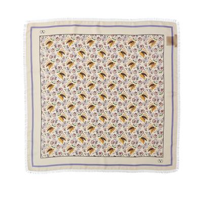 Valentino Papier Floral Silk Scarf