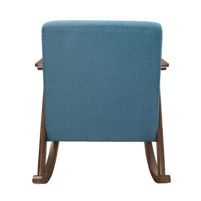 Rocking Chair Upholstery Button Tufted Solid Wood Furniture