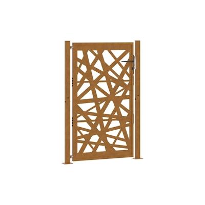vidaXL Gartentor 105x155 cm Wetterfester Stahl Lichtdesign Image