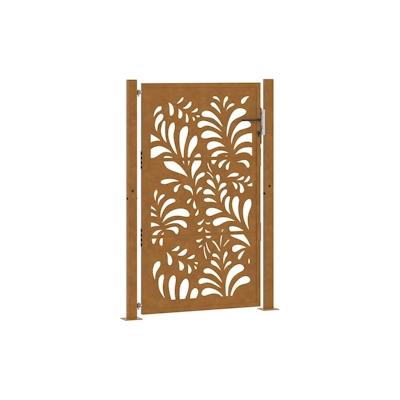 vidaXL Gartentor 105x155 cm Wetterfester Stahl Wellen-Design Image
