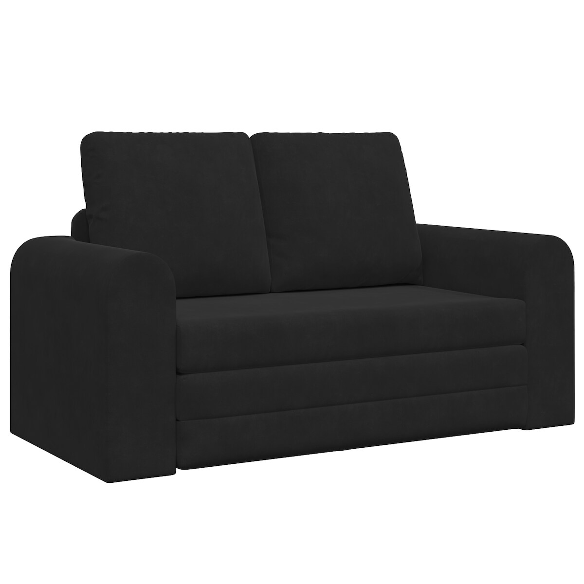 vidaXL Boden Schlafsofa 2-in-1 Schwarz 148x71x83 cm Samt Image