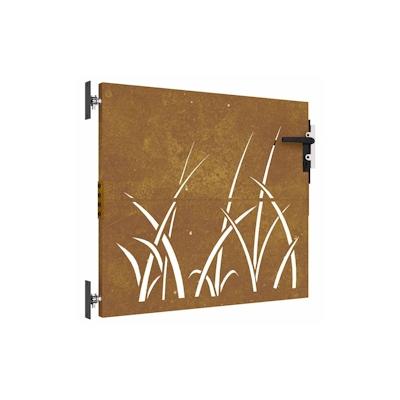 vidaXL Gartentor 85x75 cm Cortenstahl Gras-Design Image