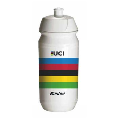 Santini - UCI Water Bottle - Fahrrad Trinkflasche Gr 500 ml weiß