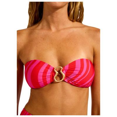 Seafolly - Women's Coastline Ring Front Bandeau - Bikini-Top Gr 34 orange Image