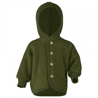 Engel - Kinder Kapuzenjacke mit Holzknöpfen - Wolljacke Gr 110/116 oliv Image