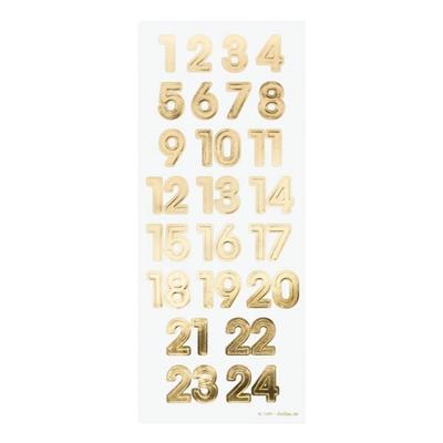 folia 24er-Pack Adventskalender-Sticker »Numbers Gold« 40 Image