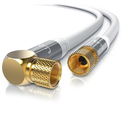 Primewire - SAT-Kabel, Koax, F-Stecker, hdtv sat Koax Kabel 90° gewinkelt, 4fach Schirmung, 135dB, Image