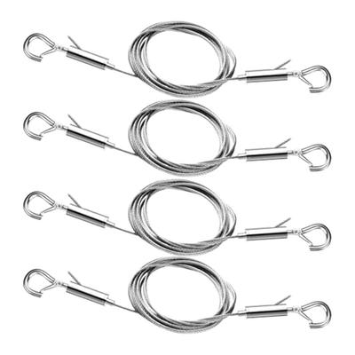4-teiliges verstellbares Draht-Set zum Aufhängen von Bildern, 3,3 Fuß x 6,6 Fuß, Edelstahl, für Image