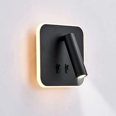LED-Wandleuchte, Nachttisch-Lesewandleuchte, 12W LED Wand-Leselampen, verstellbarer Strahler 3W +9W Image