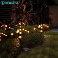LED solaire jardin luciole lumière 8 10 LED lumière chaude RGB extérieur étanche balançoire lampe de jardin pour Patio voie décor de noël