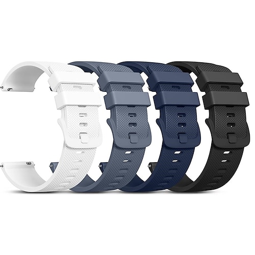 4 Packung Uhrenarmband für Garmin Samsung Galaxy Huawei Watch 3 Pro, Watch 2 Classic, Watch GT 3 Pro / 2 Pro / 2e / Runner / Active / 42mm / 46mm, Honor Magnic 2 GS 3i GTS 4,4mini, 3,2,2mini, 2e, GTR Image