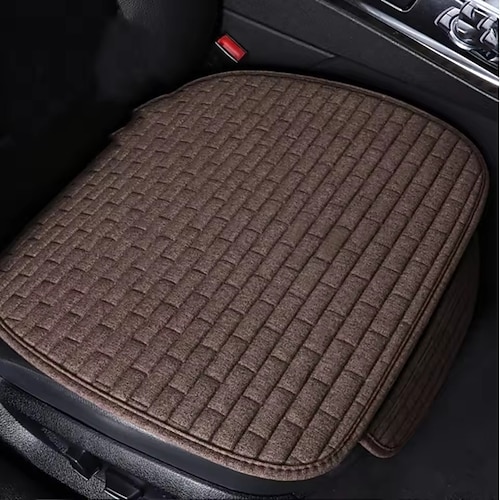 Universal Flachs Autositzbezug atmungsaktiv Leinenstoff vorne hinten Sitzkissen Schutz Autoinnenausstattung Männer Autozubehör Image