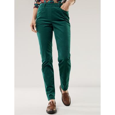 Walbusch Damen Schlupf Cord Hose Gruen noch offen: Muster Image