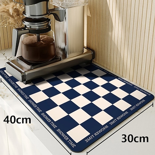 1pc Geschirr Abfluss Pad Haushalt Küche Arbeitsplatte wasserabsorbierend leicht zu trocknen Tassen Pad waschbar isoliert und trocken Mahlzeit Pad