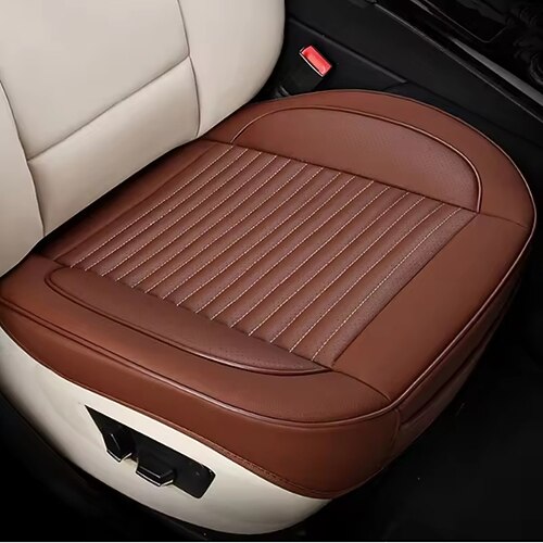 Neues Luxus-Auto-Lederkissen 3D dreidimensionaler, vollständig umschließender Einzelsitzbezug, tragbar, atmungsaktiv, für alle Jahreszeiten im Autoinnenraum Image