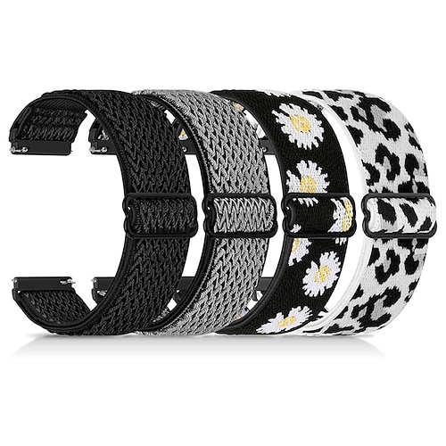 4 Packung Uhrenarmband für Garmin Samsung Galaxy Huawei Watch 3 Pro, Watch 2 Classic, Watch GT 3 Pro / 2 Pro / 2e / Runner / Active / 42mm / 46mm, Honor Magnic 2 GS 3i GTS 4,4mini, 3,2,2mini, 2e, GTR Image