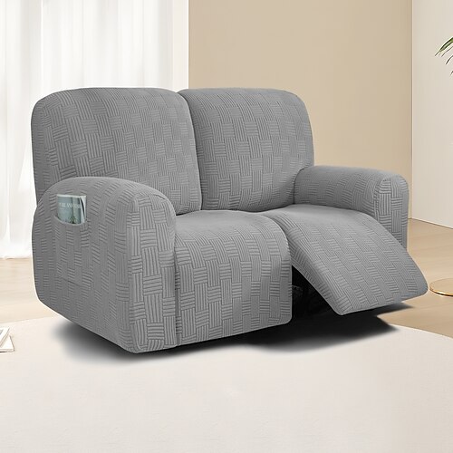 2-Sitzer-Liegesofabezug mit 5x5-Rastersteppung – moderner Doppel-Loungesessel mit niedriger Rückenlehne für Wohnzimmerkomfort Image