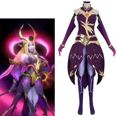 Spiel LOL Dark Cosmic Lux Cosplay Kostüm die Dame der Leuchtkraft Kampf Uniform Set Halloween Party Outfits Image