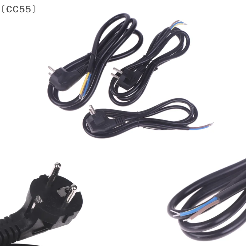ieniaCC55 Parque16A Bare Tail Halbfertiges Kabel 3-polig 0,75/0,5/1,0/1,5/2,5 Kupfer-Stromkabel 1,5/1,8 m EU-Stecker-Stromkabel Image