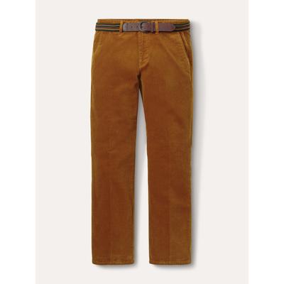 Walbusch Herren Gürtel-Cord Chino-Hose Gelb Image
