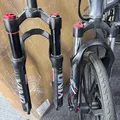 BUCKLOS 20 pollici Mountain Bike forcella sospensione freno a disco 1-1/8 "E-Bike bobina/forcella a molla pneumatica 9mm QR forcella per bicicletta pieghevole 20"