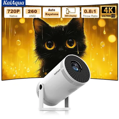 Auf Lager 4K Heimprojektor Native Portable 720P Autofokus 260ANSI Video Heimkino Outdoor HD LED-Projektor 3D MINI Theater Neu Image
