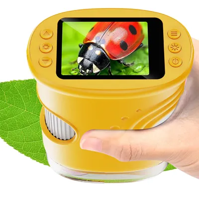 1000X Handheld Microscope for Kids 2.0" Screen Rechargeable Mini Pocket Digital Microscopes Portable Edu Gift Children Students