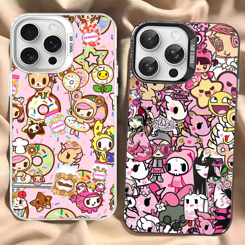 Japan Tokidoki Anime Telefon Fall Für IPhone 16 15 14 13 12 11 Pro Max X XR XSMAX 8 7 Plus matte Stoßfest Zurück Abdeckung Image
