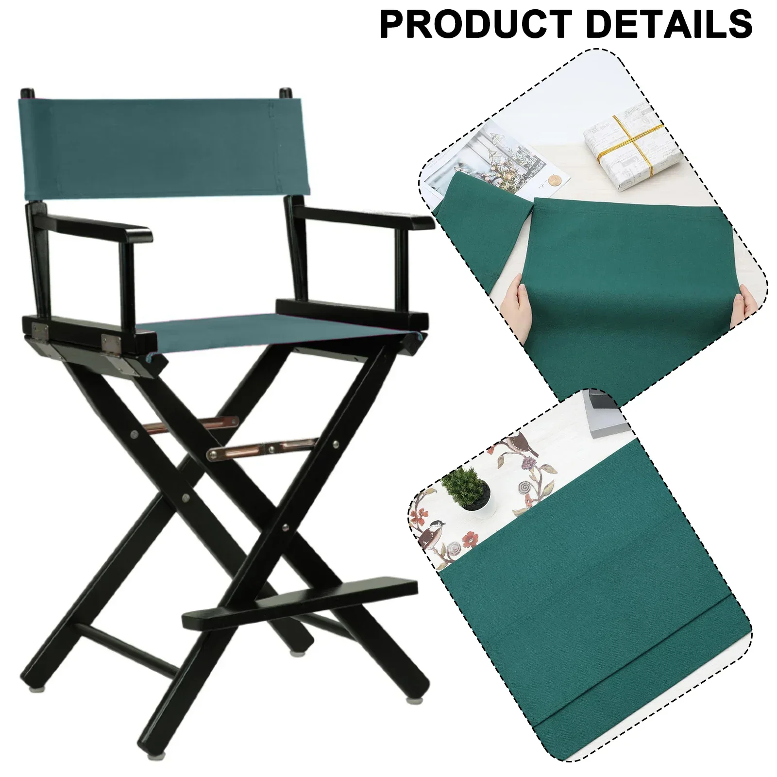 Casual Directors Stuhl bezug Kit Ersatz Canvas Sitz und Rücken Baumwolle Canvas Hocker Protector für Home Director Stuhl Image